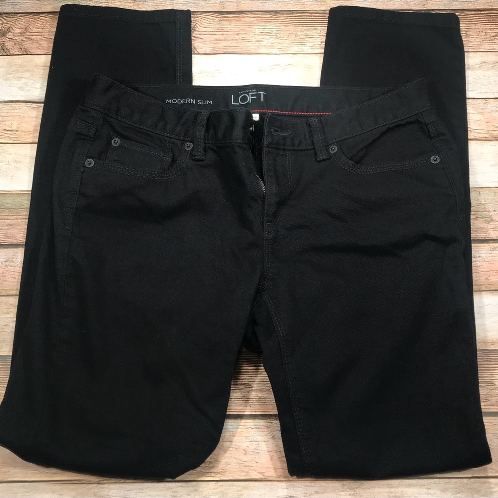 Ann Taylor LOFT Modern Slim Black Jeans - Size 8P